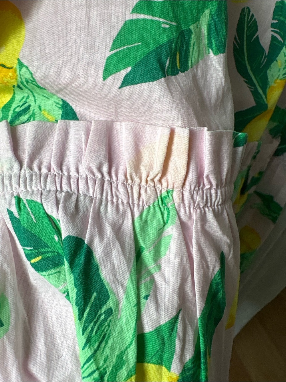 J. Crew Pink Lemon-Print Sundress with Green Accents - Picture 5 of 8